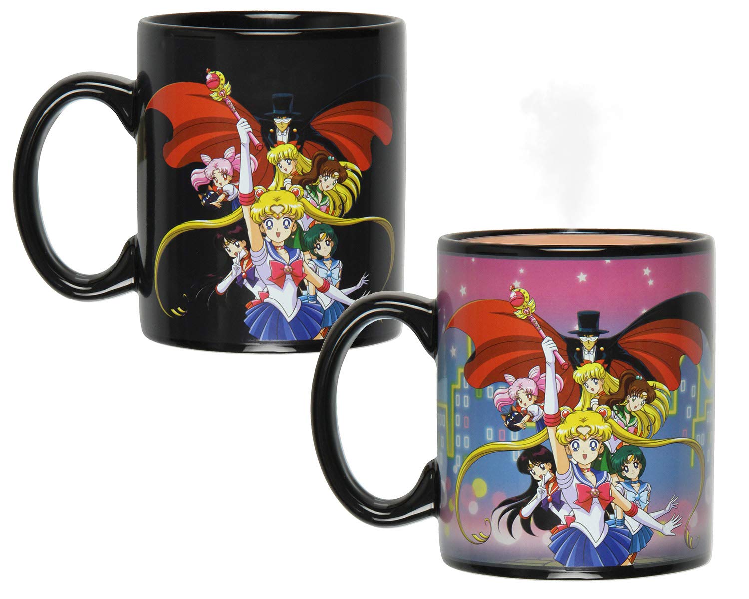 JUST FUNKY front view of mug showing character artwork and crisp print
