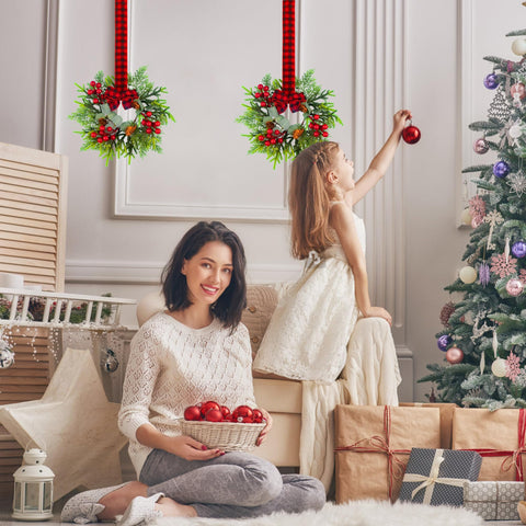 JUSTOTRY wreath displayed in a window, brings festive color while staying compact