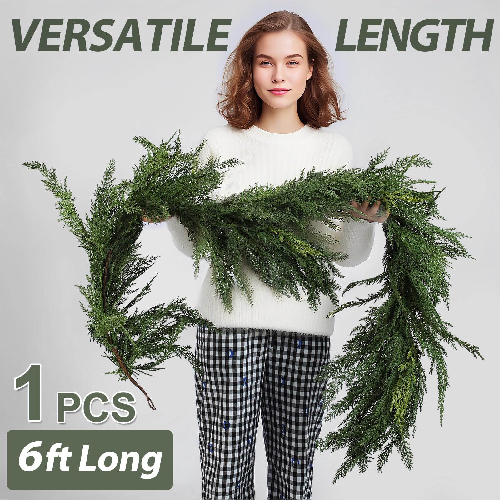 Jutom table centerpiece with garland adds festive greenery and table presence