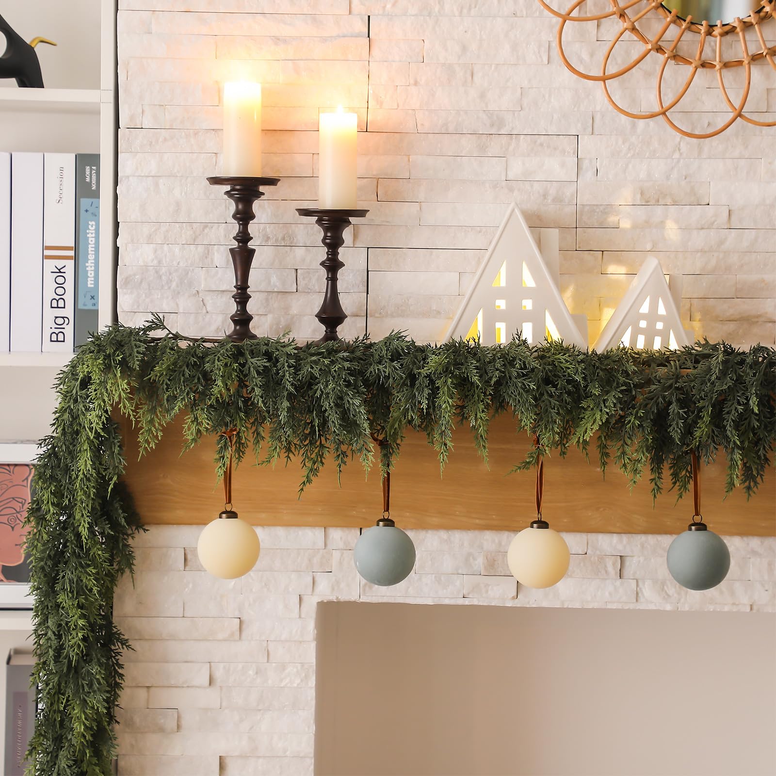 Jutom garland framing an entryway creating classic holiday curb appeal benefit