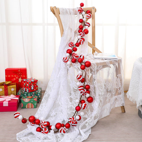 Jutom garland coiled in storage box showing compact off-season storage