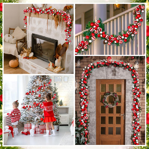 Jutom garland wrapped along banister demonstrating easy installation benefit