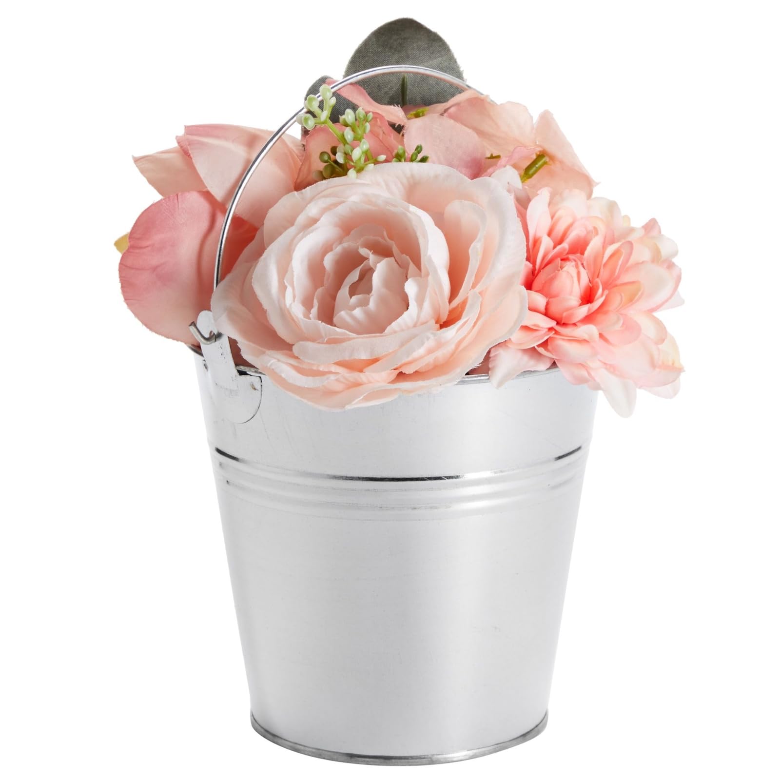 Juvale bucket held in hand for size comparison demonstrating compact versatility