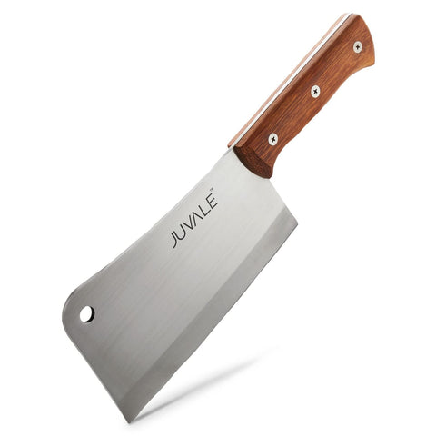Juvale cleaver front view showing full blade for precise chopping