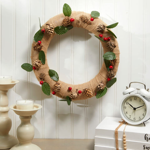 Juvale wreath side profile highlighting 2-inch depth and sturdy form