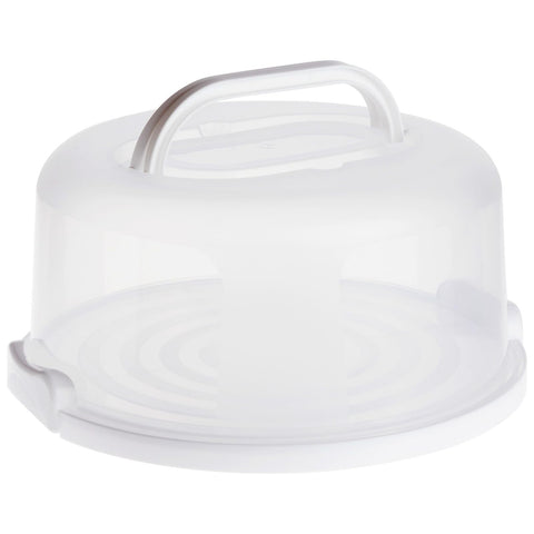 Juvale front view of cake carrier showing lid and base for secure transport