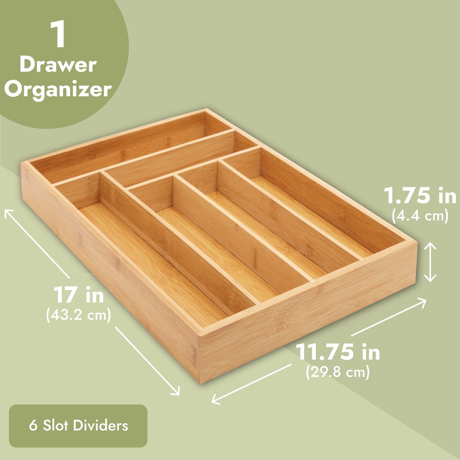Juvale installed in kitchen drawer illustrating space-saving fit and neatness