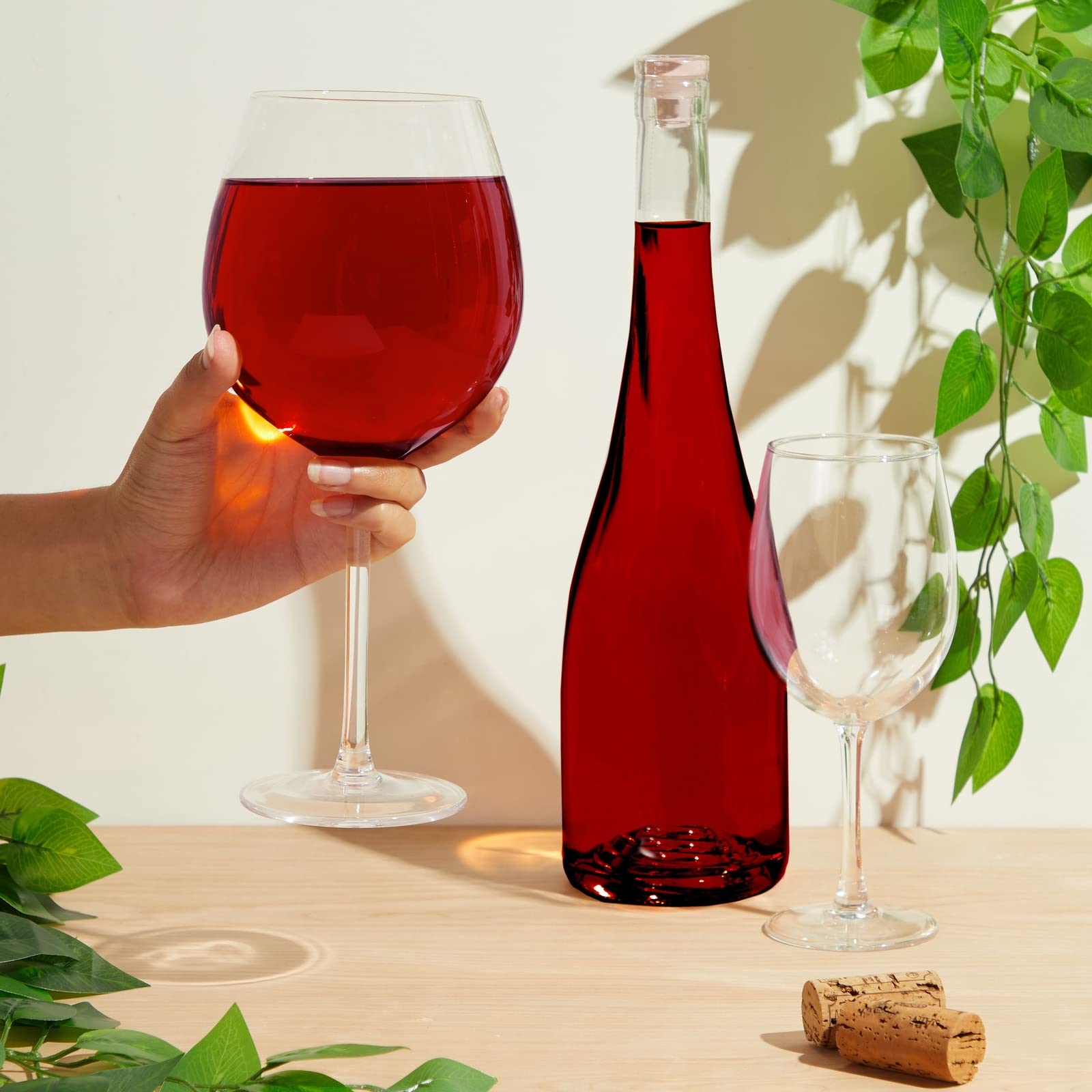 juvale oversized glass filled with wine illustrating full-bottle serving convenience