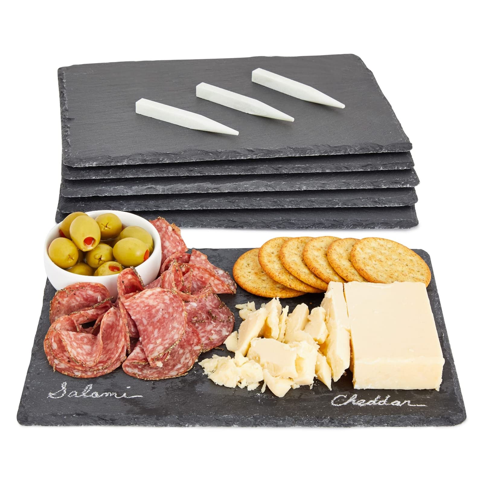 Juvale single board next to utensil to show 11.8x7.9 inch size and scale
