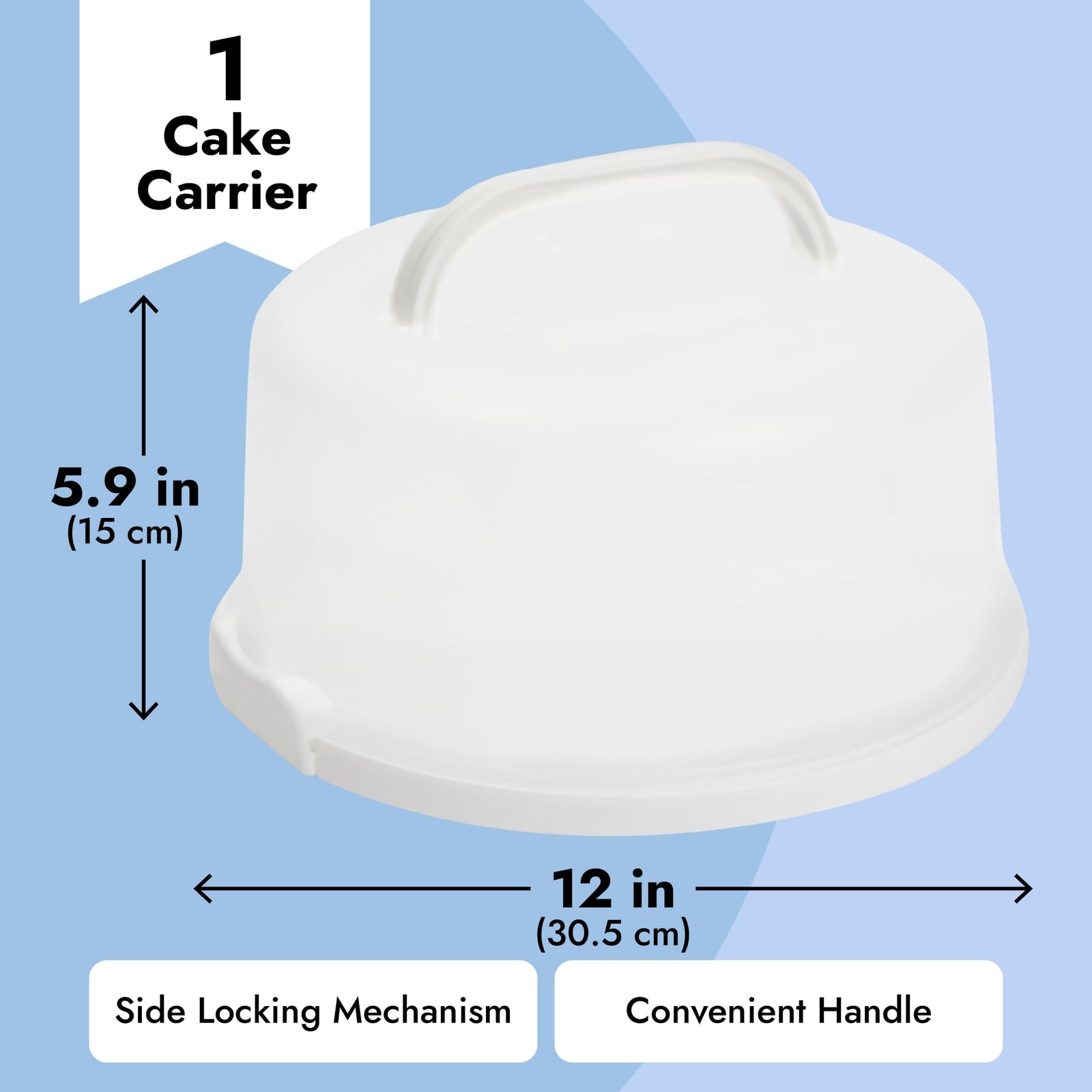Juvale top-down with 10-inch cake inside for safe presentation