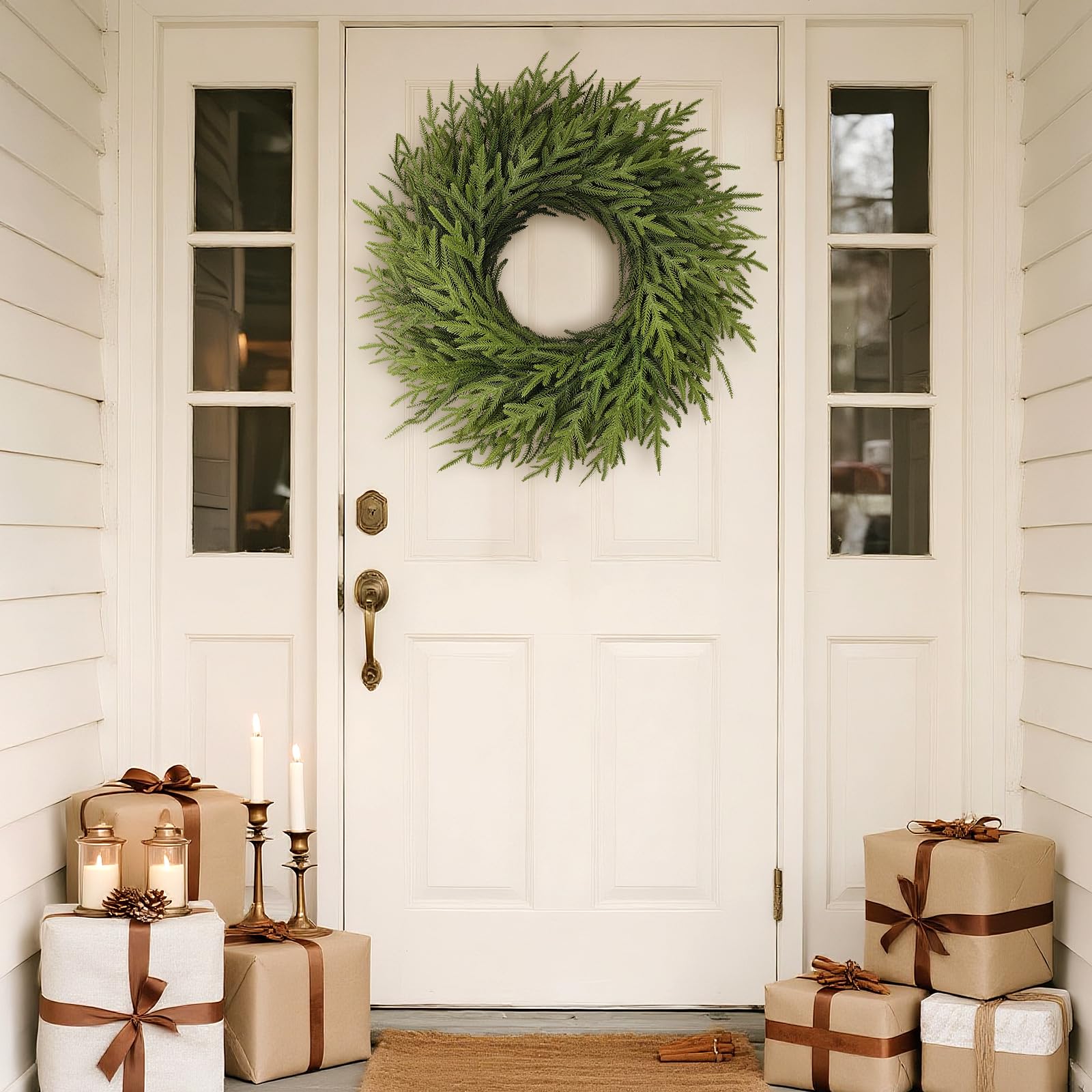 Juxdp packaged wreath flattened for delivery and simple storage