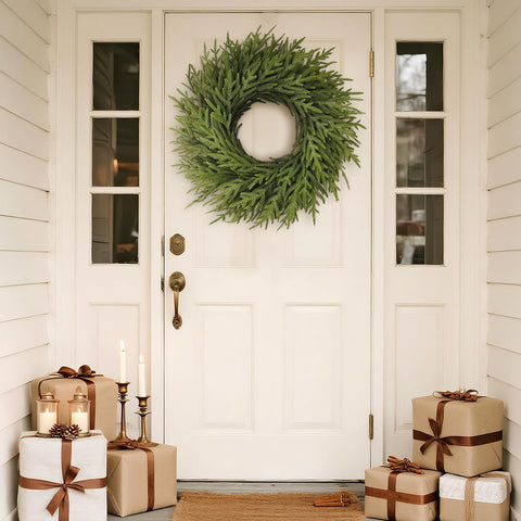 Juxdp packaged wreath flattened for delivery and simple storage