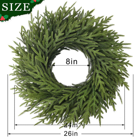 Juxdp wreath beside door knob showing scale for easy fit