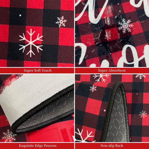 JWXCBIM lifestyle image of mats in kitchen adding holiday warmth and floor protection
