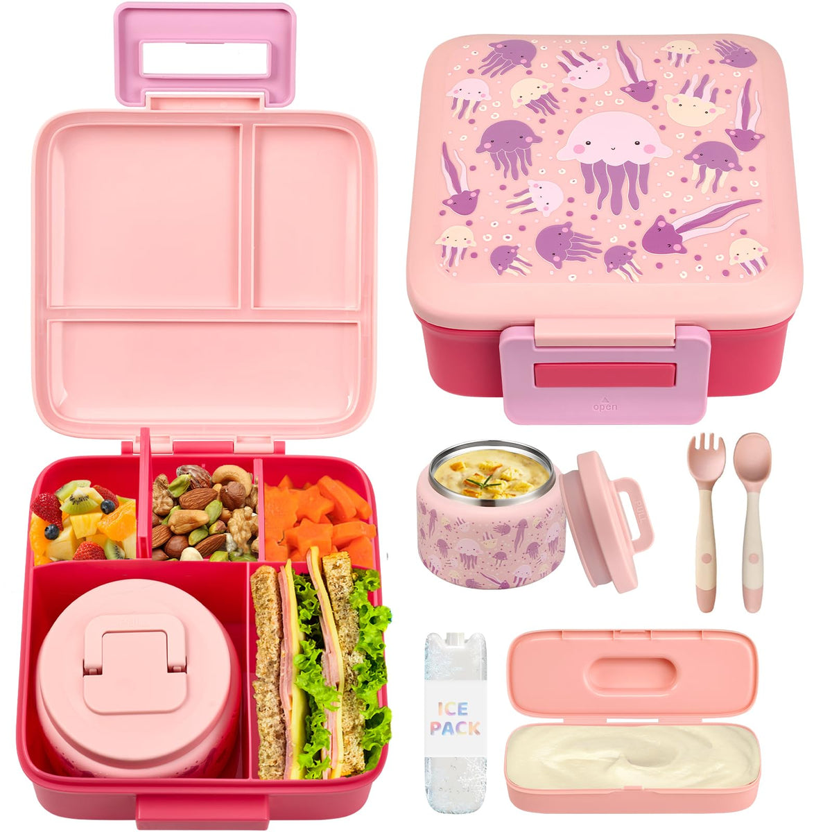 JXXM front packaging showing pink jellyfish design and complete set benefits