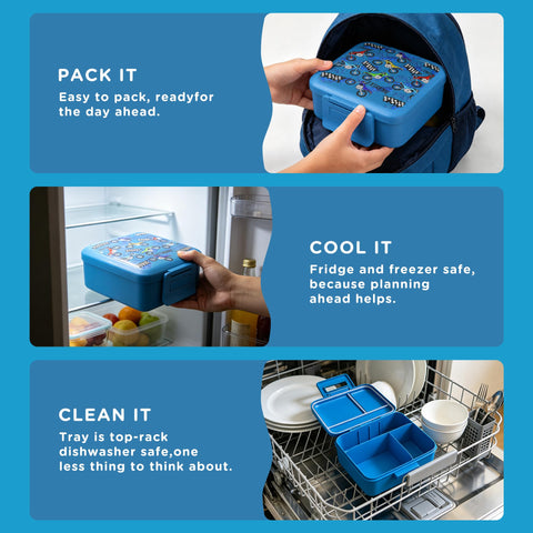 JXXM ice pack installed inside bag keeping contents chilled for freshness