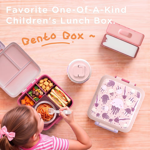 JXXM child using lunchbox at table showing convenience and portability