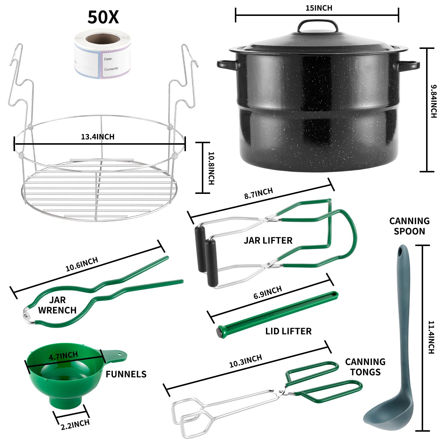 JY COOKMENT canning tools laid out for easy beginner use