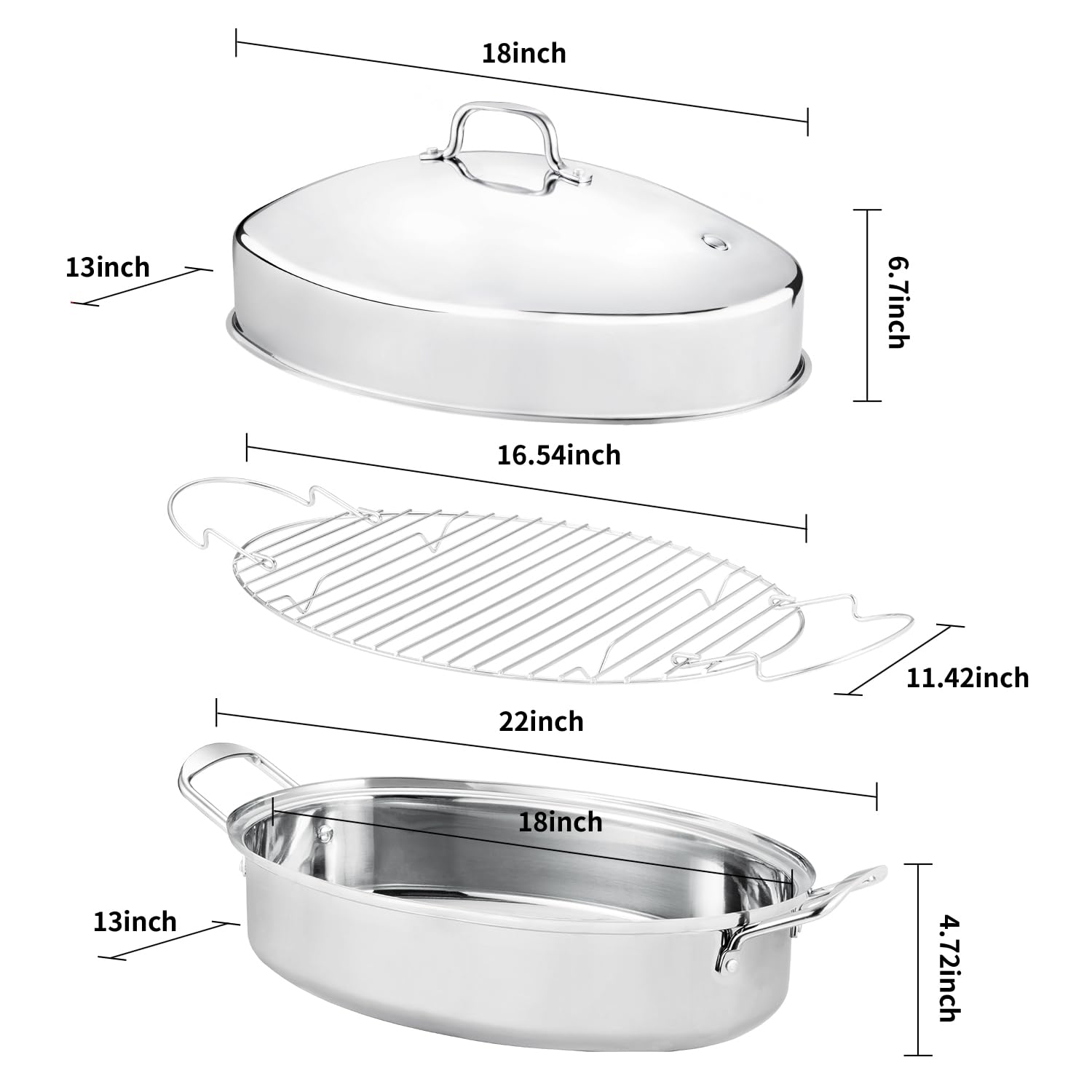 JY COOKMENT closeup of thick 0.7mm stainless steel demonstrating durable, warp-resistant build