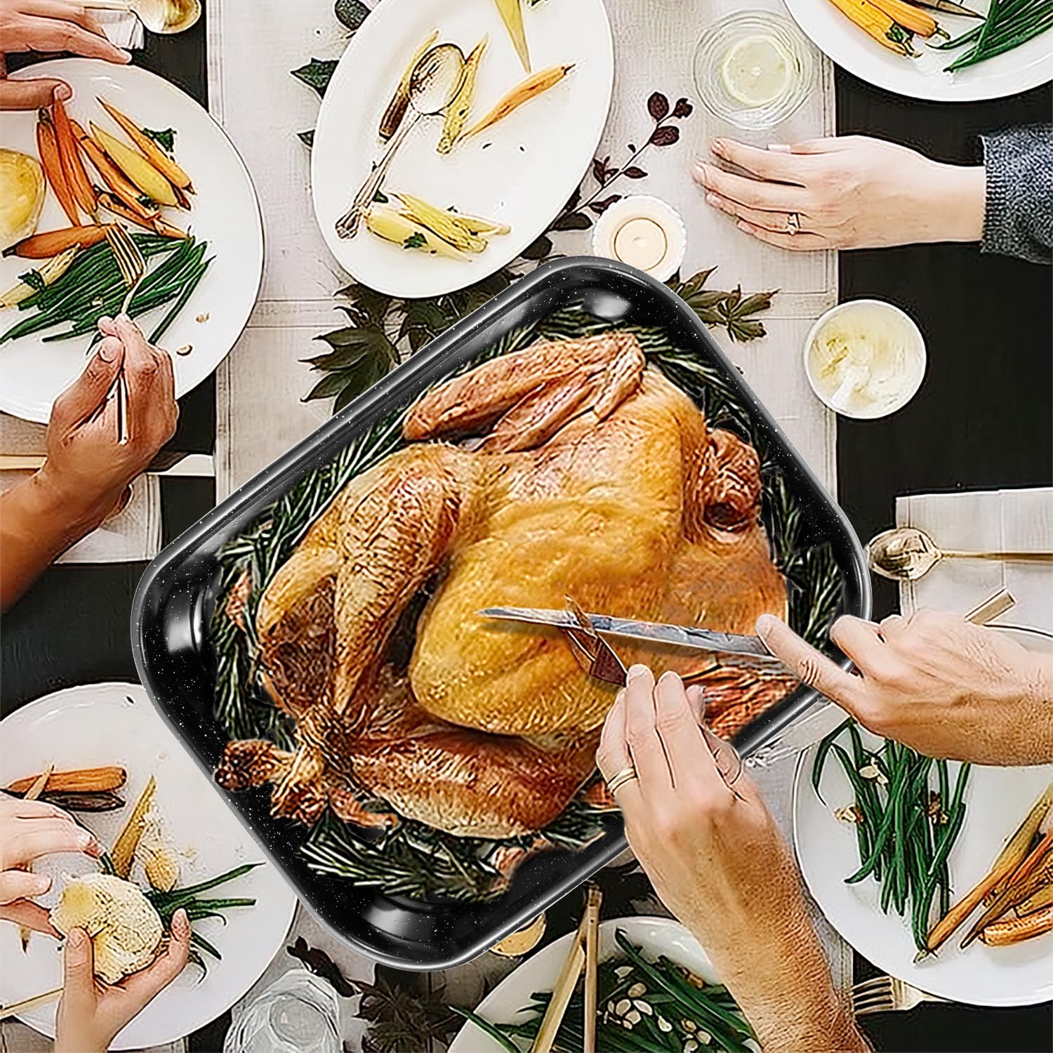 JY COOKMENT roaster staged in kitchen highlighting gift-ready presentation