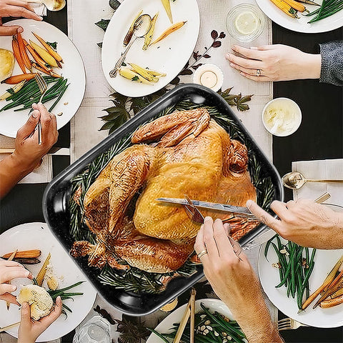 JY COOKMENT roaster staged in kitchen highlighting gift-ready presentation