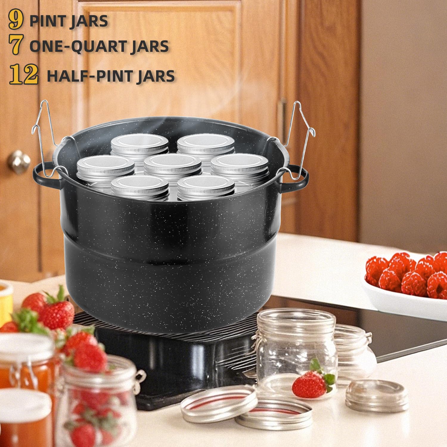 JY COOKMENT pot with jars for clear batch size comparison