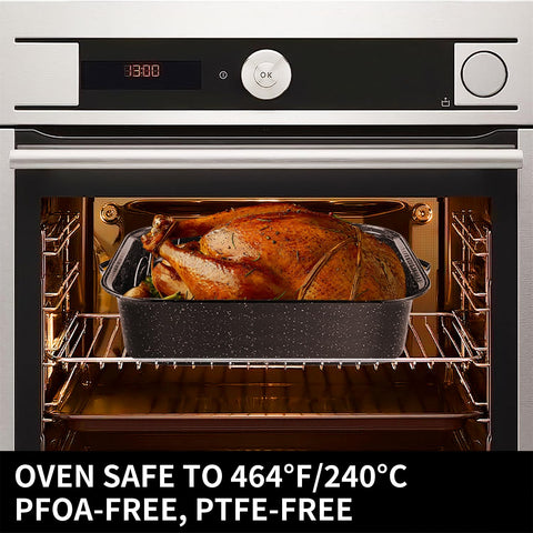 JY COOKMENT close-up of V-shaped rack highlighting airflow and improved browning benefit