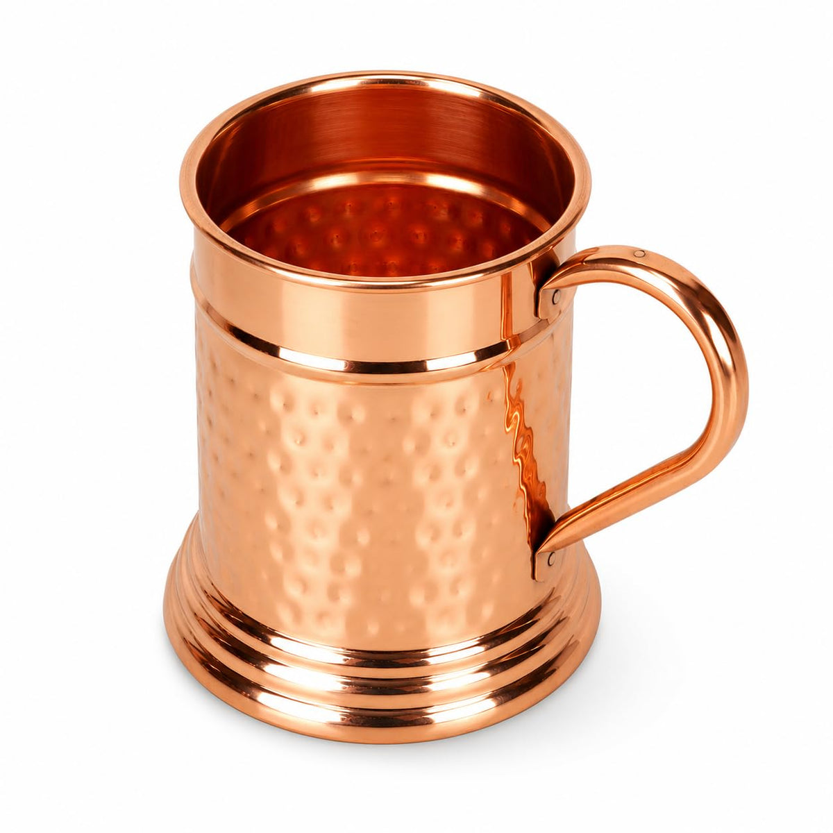 JYPR hammered copper mug front view showing elegant finish and durable build