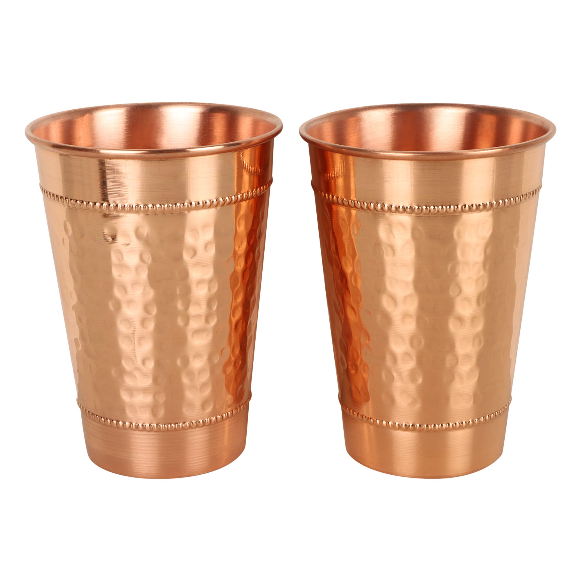 JYPR hammered copper tumblers front view showing elegant design and sturdy feel