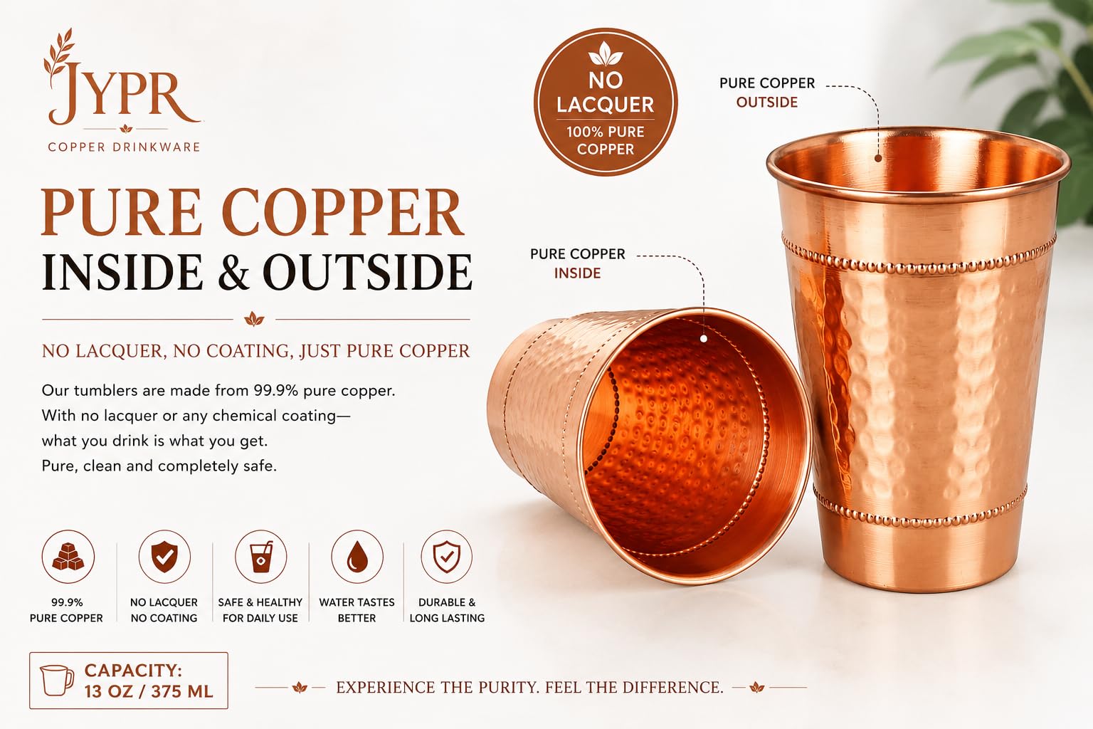 JYPR two tumblers stacked for travel demonstrating space-saving portability