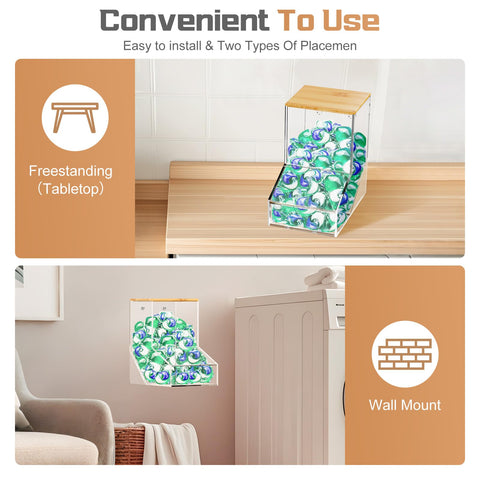 JYPS bottom flap open dispensing a pod for quick access