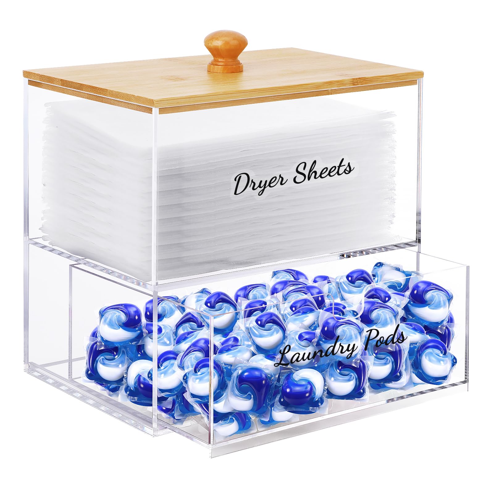 JYPS clear acrylic front view showing organized pods and quick access benefit