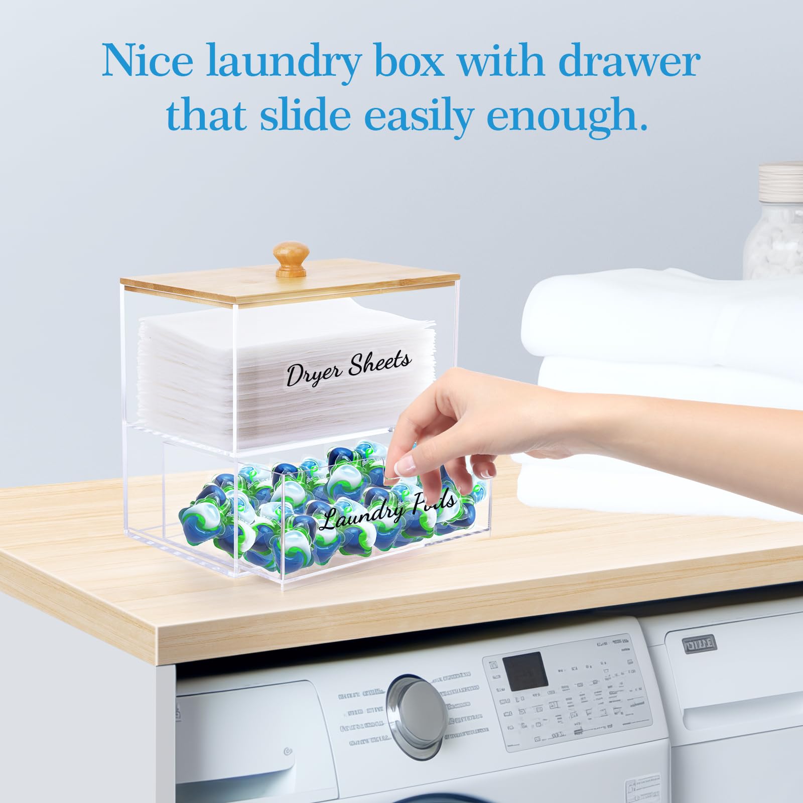 JYPS filled with dryer sheets illustrating clear visibility and refill benefit