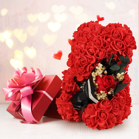 K KYMAKE close-up of artificial roses highlighting handcrafted texture and detail