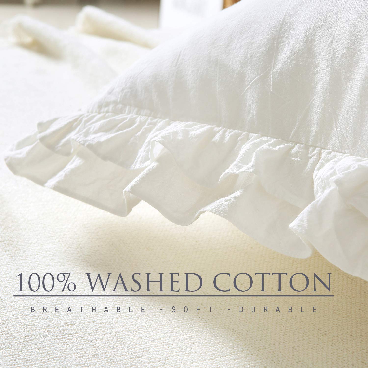 K MASANIJI Euro shams in use on a styled bed demonstrating layered, cozy bedroom appeal