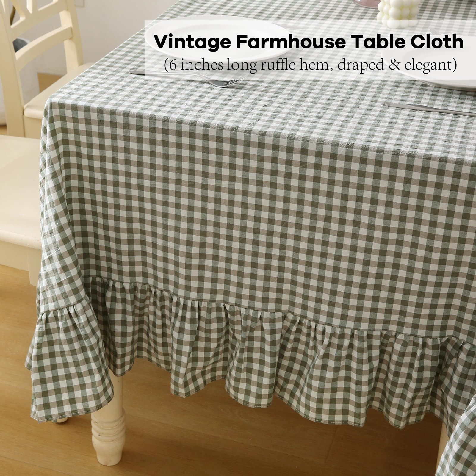 K MASANIJI neatly folded tablecloth ready for storage showing easy care benefit