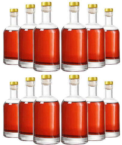 Kaachli clear glass bottles pack front view, shows neat storage and durable packaging
