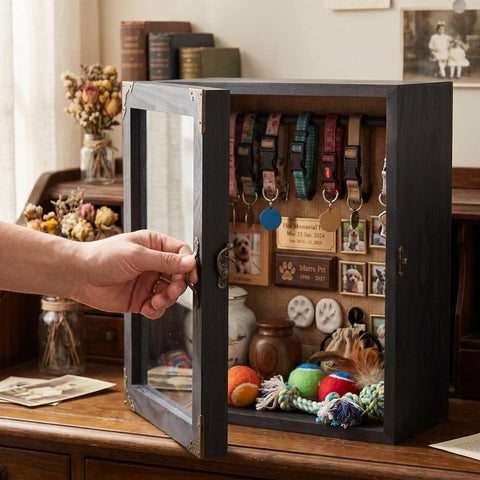 KAASTHAA shadow box displaying medals and ribbons to showcase layered three-dimensional items