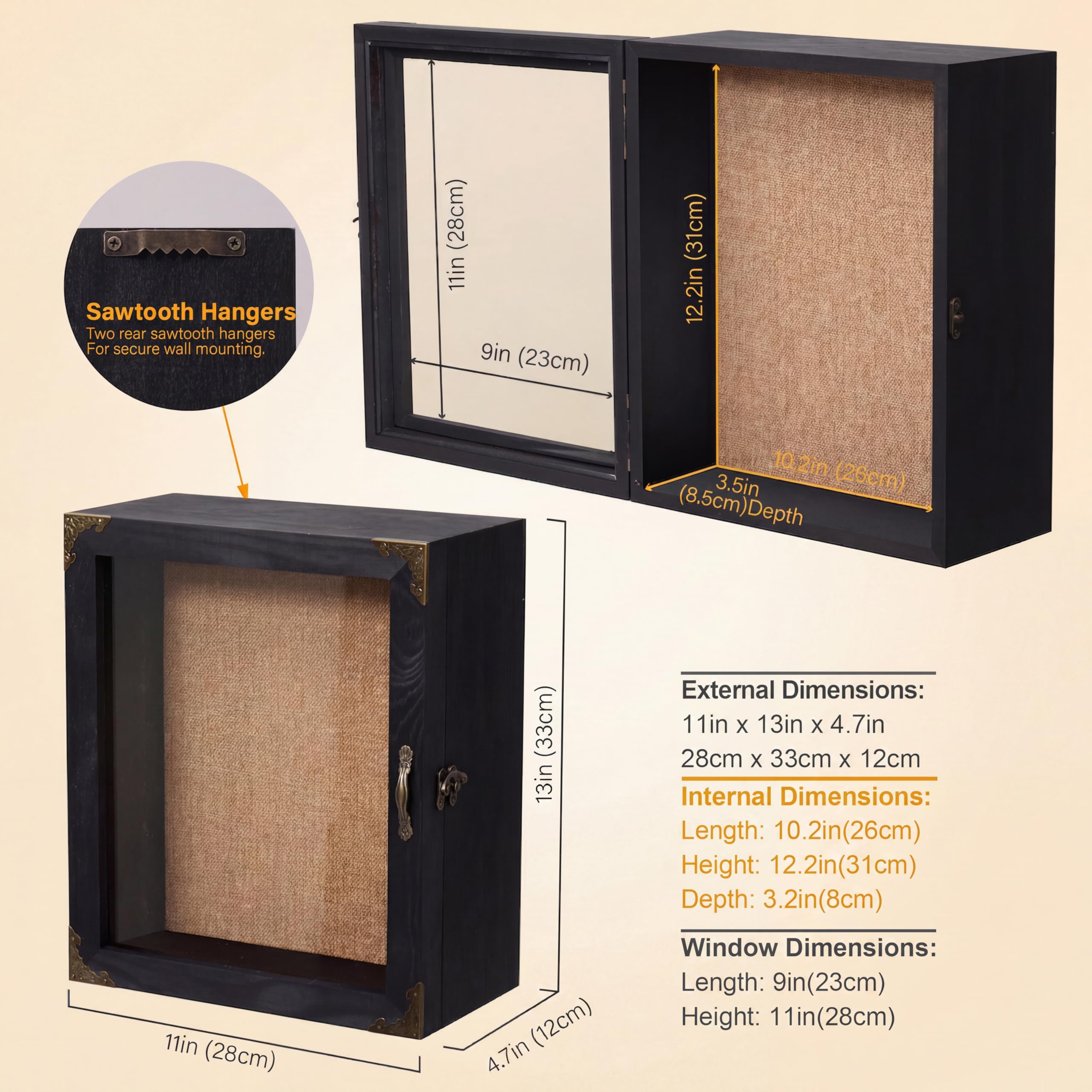 KAASTHAA hinged door open while arranging memorabilia for convenient access and security