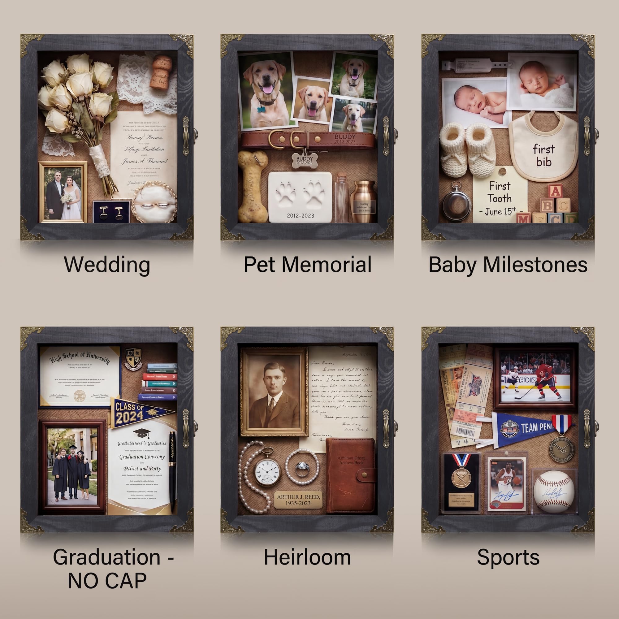 KAASTHAA shadow box held in hand to show size and depth for better placement decisions
