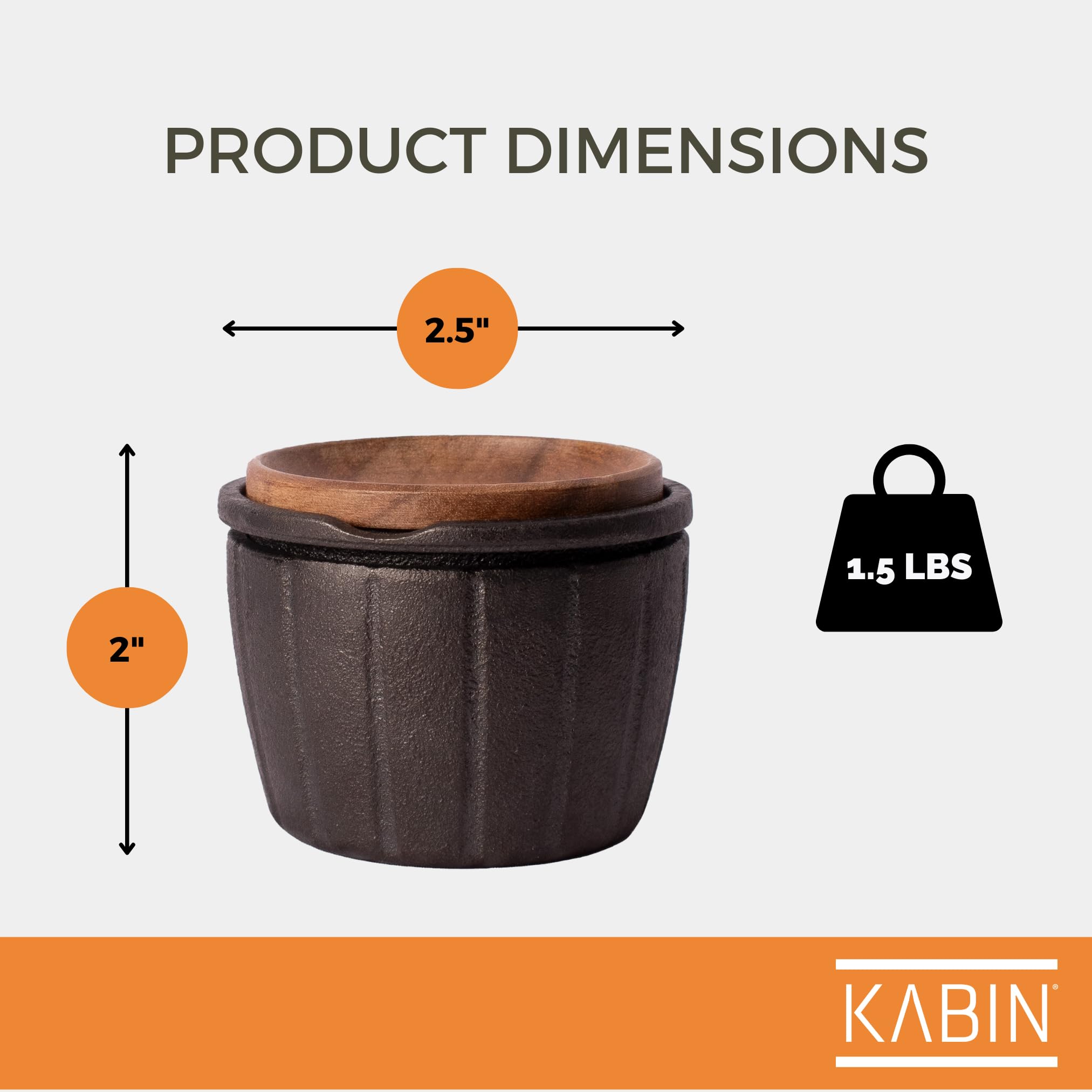KABIN spice mill staged in kitchen lifestyle, adds rustic aesthetic and function