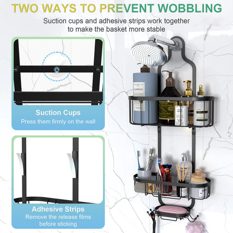 Kadolina suction cups and adhesive detail demonstrating secure mount benefit: reduced wobble