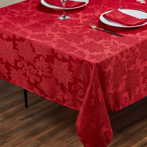 Kadut closeup of poinsettia leaf pattern highlighting vibrant print and clarity