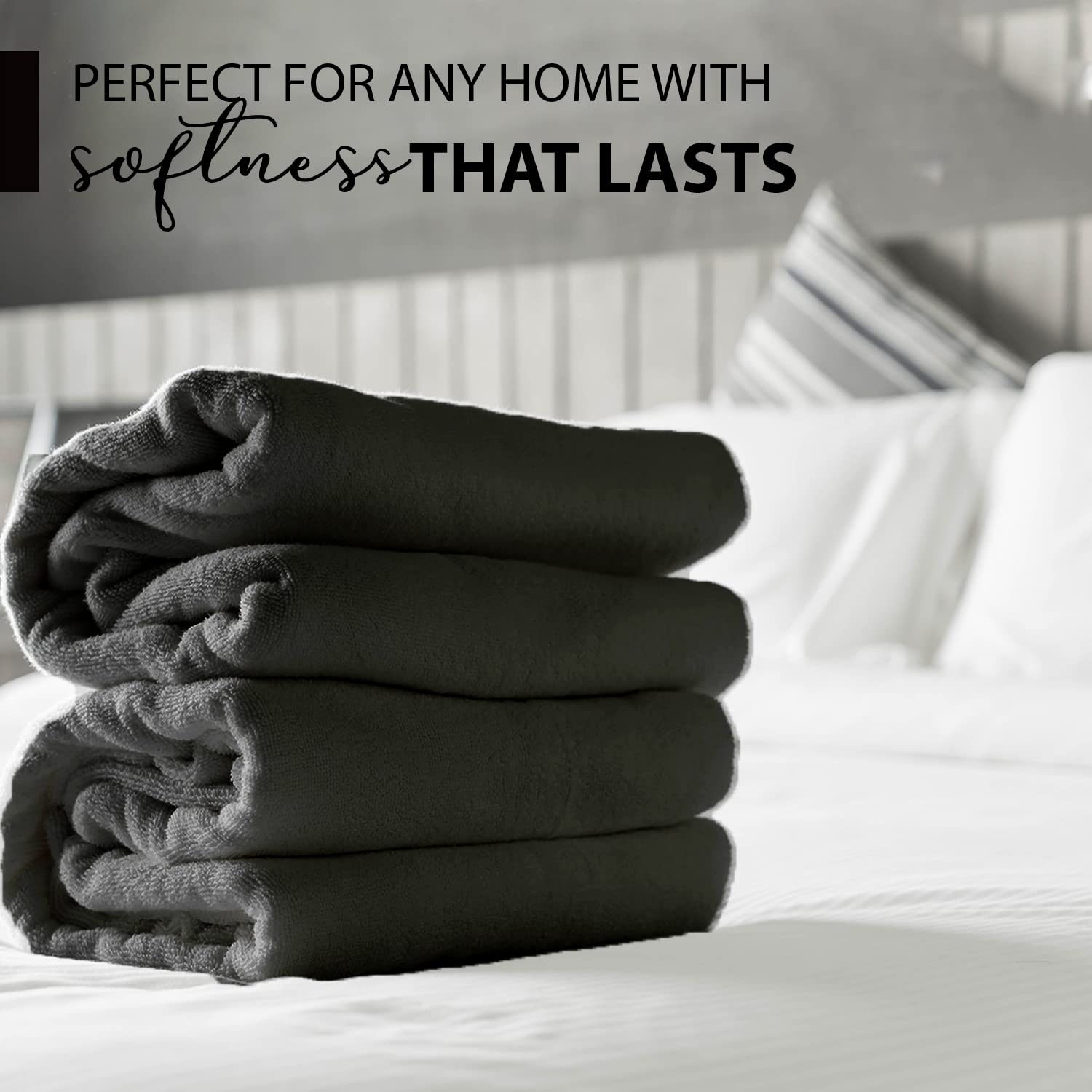KAHAF COLLECTION close-up of cotton loops highlighting soft texture and absorbency