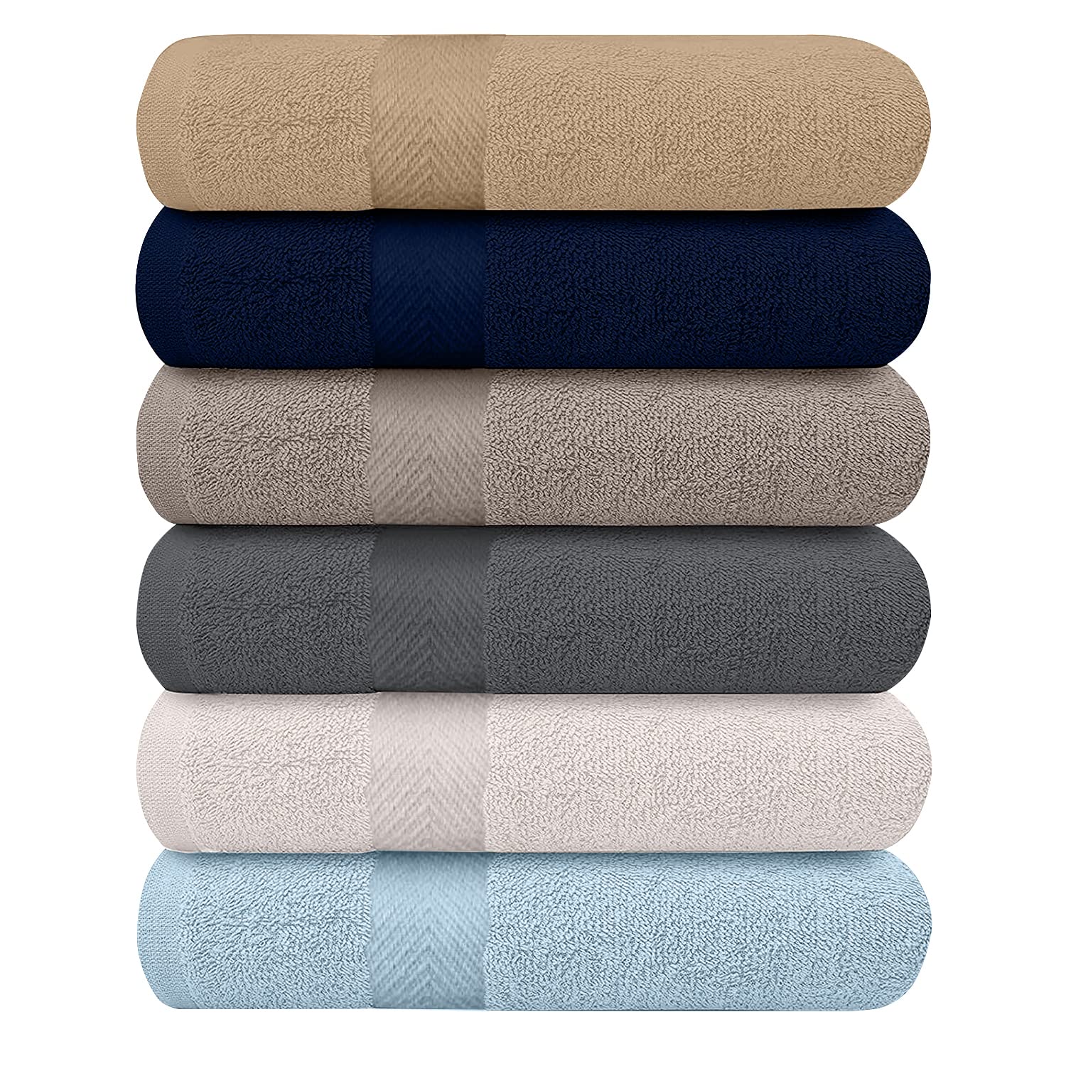 KAHAF COLLECTION folded stack front view showing neat packing and color variety for organization