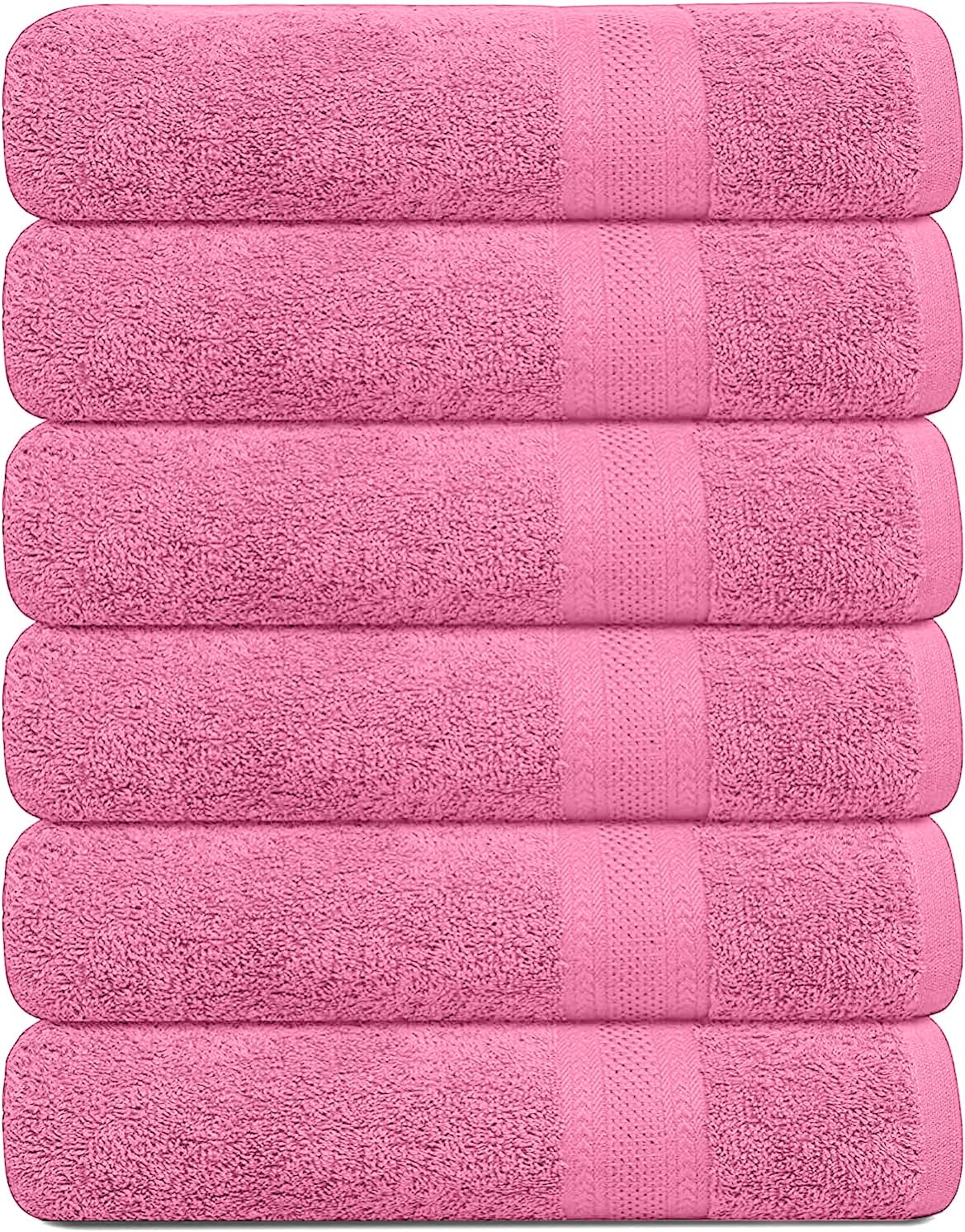 KAHAF COLLECTION front view of six-pack towels showing color and packaging benefit