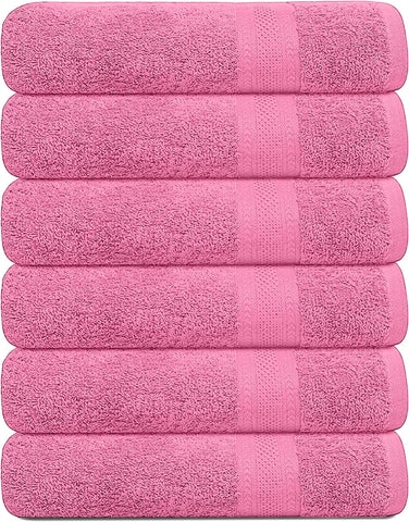 KAHAF COLLECTION front view of six-pack towels showing color and packaging benefit