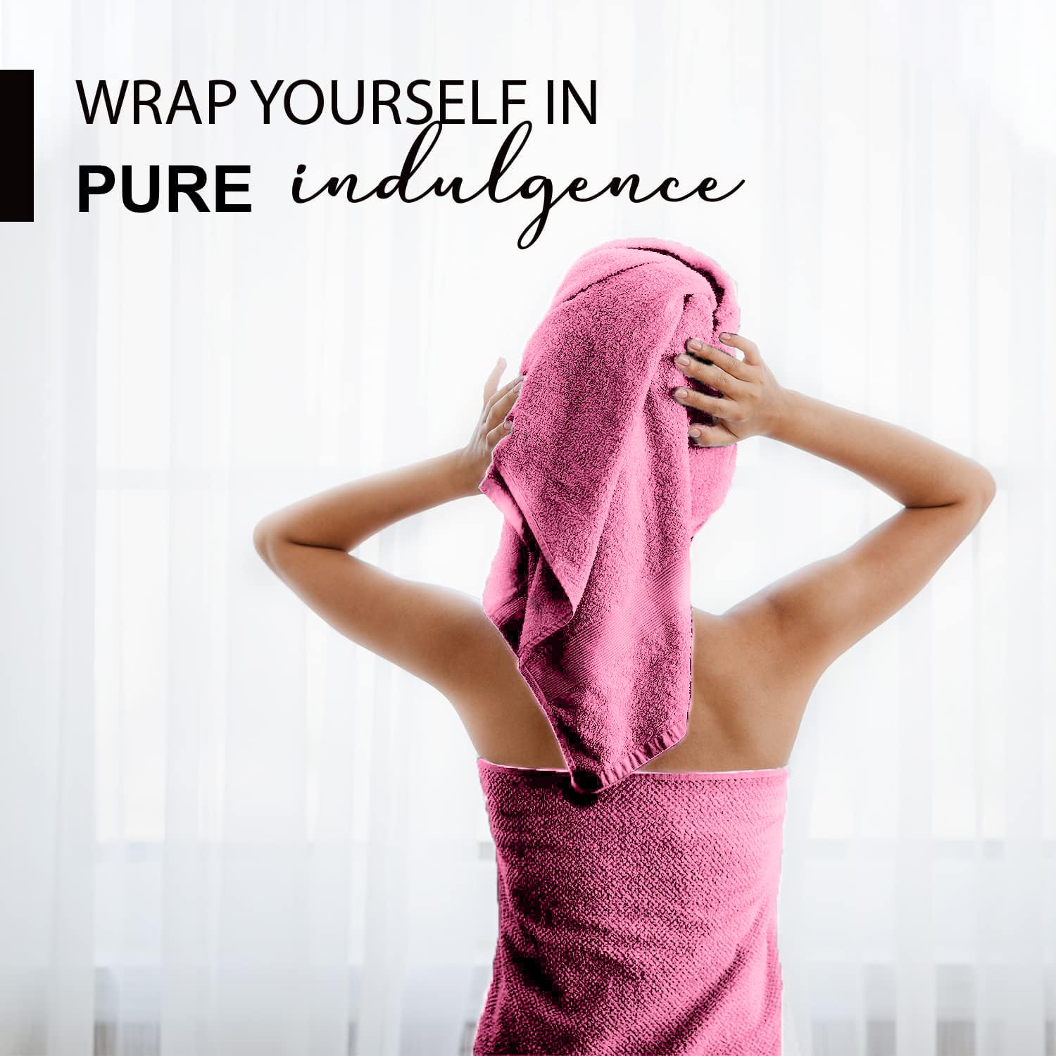 KAHAF COLLECTION towel hanging in bathroom showing spa-like comfort benefit