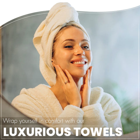 KAHAF COLLECTION lifestyle bathroom scene showing stylish towels enhancing bathroom comfort