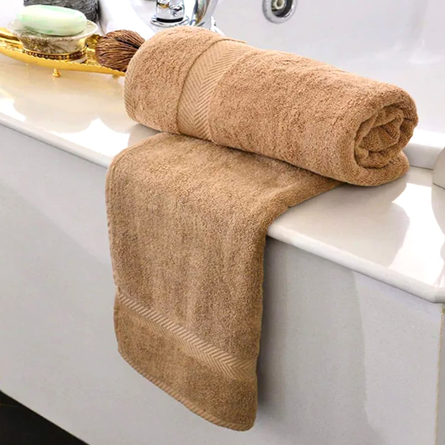 KAHAF COLLECTION size scale with ruler showing 27x54 inches for accurate fit and coverage